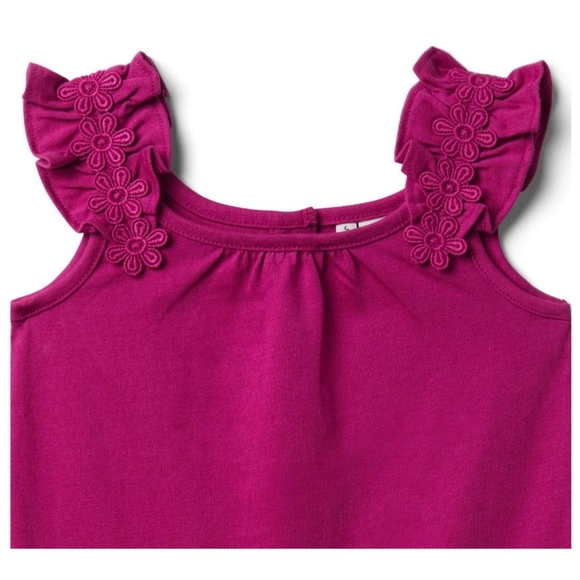 Janie and jack pink ruffle strap top - Picture 2 of 6